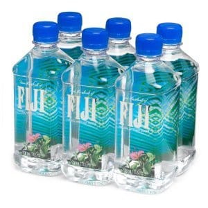 água mineral Fiji design de embalagem