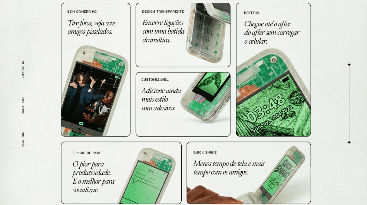 Heineken sorteia 450 celulares The Boring Phone para promover desconexão digital e socialização autêntica. Participe até 06/09/2024!