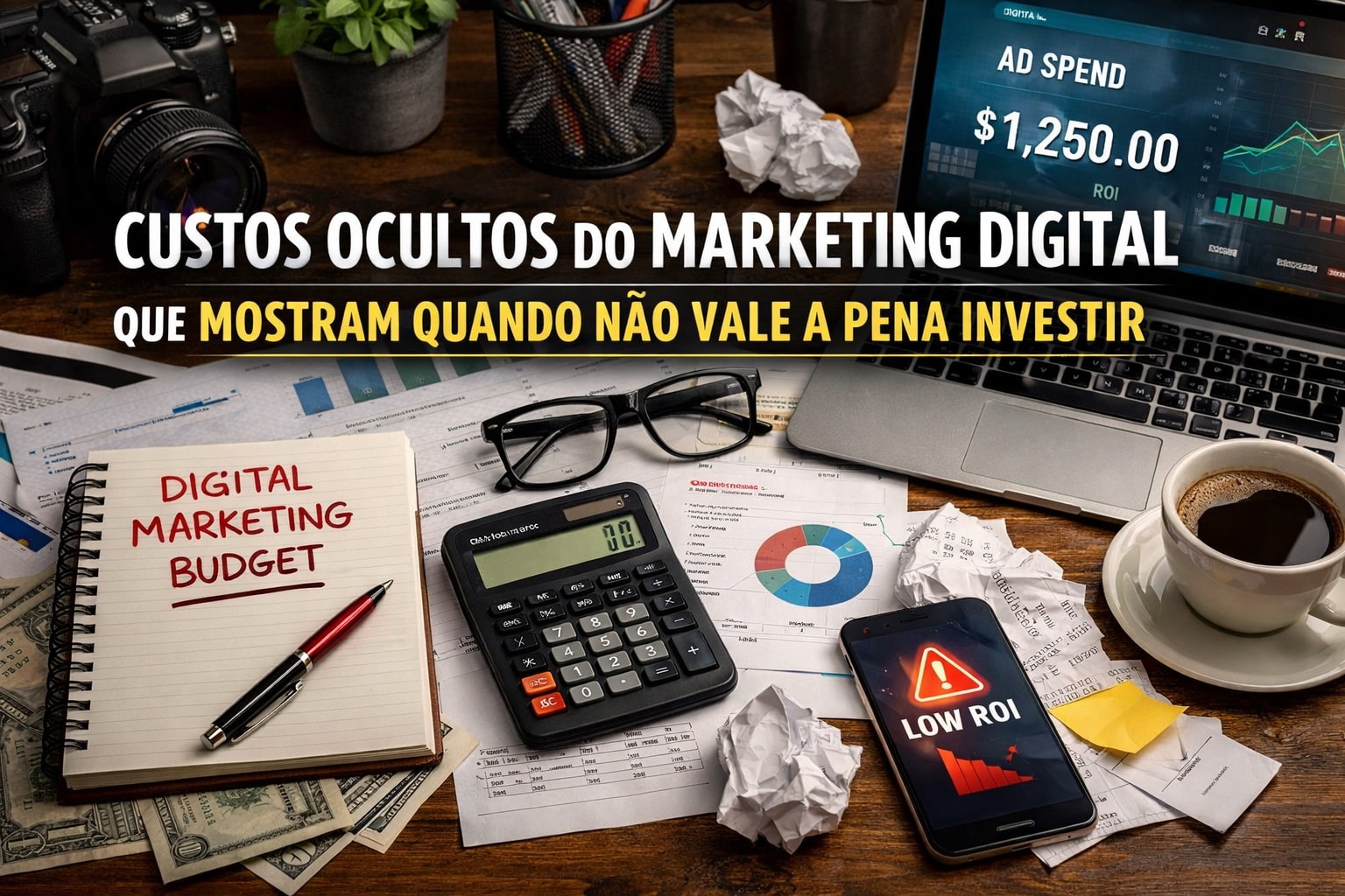 Custos ocultos do marketing digital mostram quando investir deixa de ser vantajoso e passa a gerar prejuízo para o negócio.