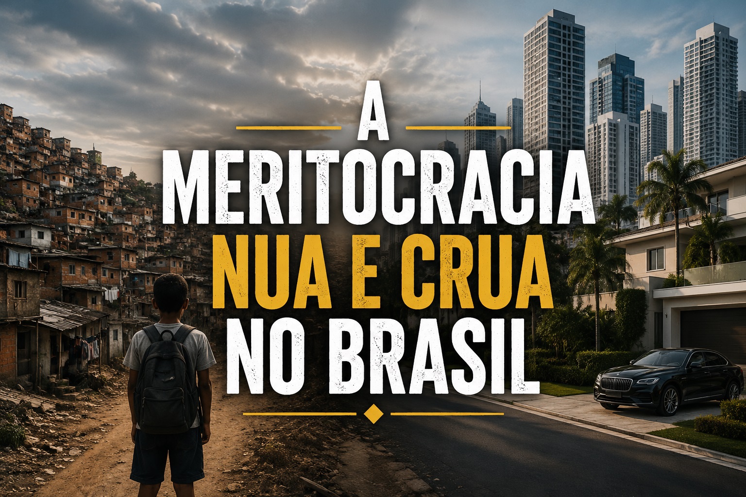 A meritocracia nua e crua no Brasil expõe desigualdade, privilégios herdados e a dificuldade real de ascensão social.